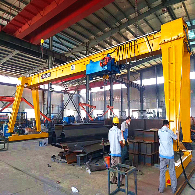 Tavol Brand MH Model Single Girder Overhead Gantry Crane with Low Room Lifting Hoist for Low Room Working Conditions