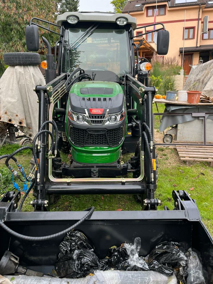 50hp cabin tractor with front loader service in Europe